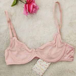 Free people mesh heart throb underwire bra